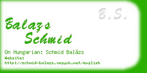 balazs schmid business card